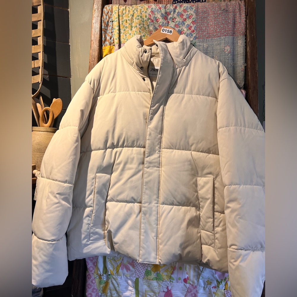 Mens Zara puffer coat size xl